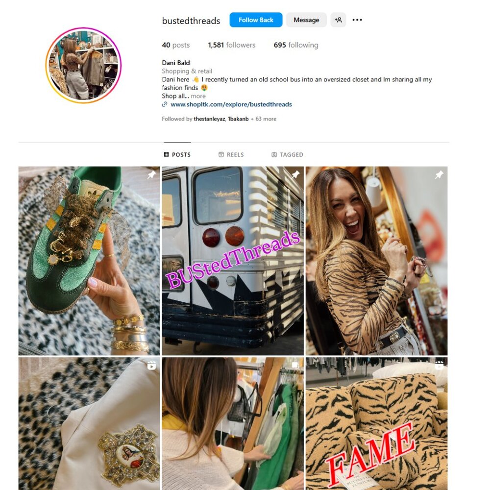 Find me on Instagram @bustedthreads